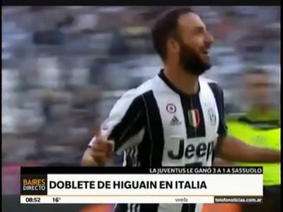 El doblete de Higuaín en Italia