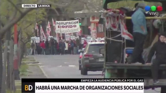 Audiencia del gas: marcha y reclamo de organizaciones sociales