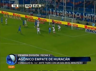 Agónico empate de Huracán