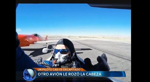 Un avión le rozó la cabeza