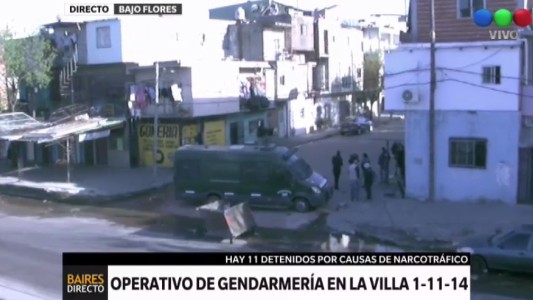 Operativo de Gendarmería en la Villa 1-11-14