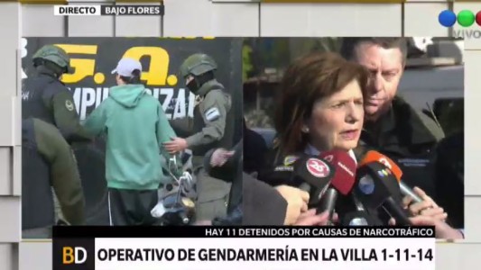 Patricia Bullrich: "Se detuvieron 9 argentinos y paraguayos en procedimientos antidrogas"