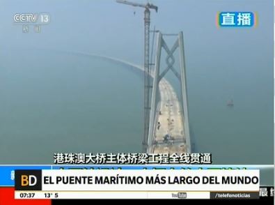 China inaugura el puente marítimo más largo del mundo