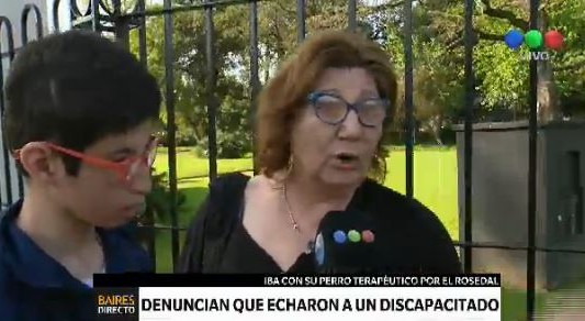 Habló la mamá del chico discapacitado echado del Rosedal por estar con su mascota