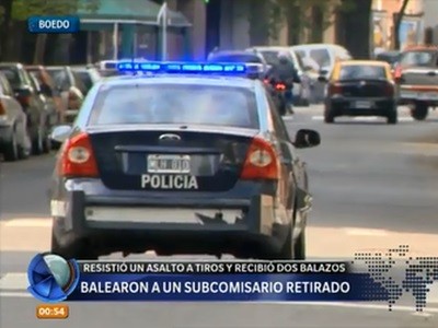 Subcomisario baleado en un asalto en Boedo