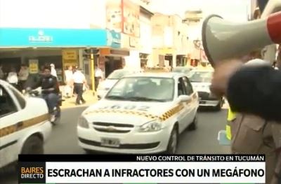 Tucumán: escrachan a infractores con megáfonos