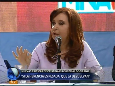 Cristina: "Si es tan pesada la herencia, que la devuelvan"