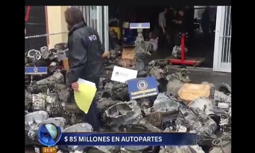 Secuestraron cerca de mil autopartes ilegales valuadas en 10 millones de pesos