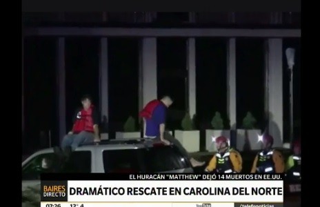 Video: dramático rescate en Carolina del Norte