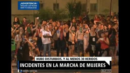 Incidentes en la marcha de mujeres