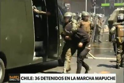 Chile: incidentes en marcha de resistencia mapuche