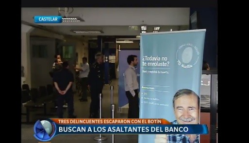 Castelar: delincuentes asaltaron un banco y escaparon con un importante botín