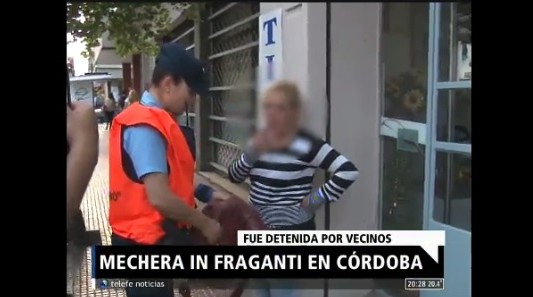 Mechera es detenida por la gente cuando robaba a un jubilado