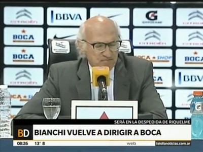 Bianchi vuelve a dirigir a Boca