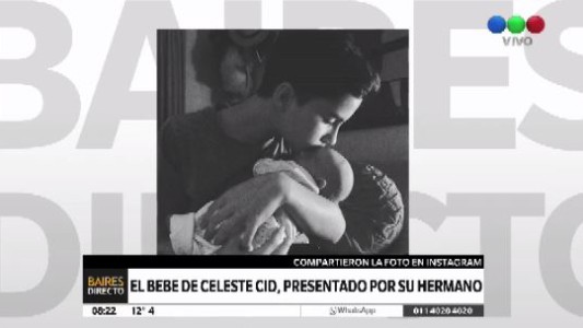 El bebé de Celeste Cid, presentado por su hermano