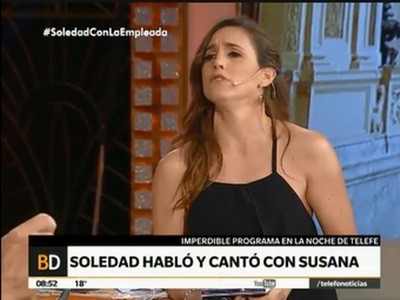 Soledad habló y cantó con Susana