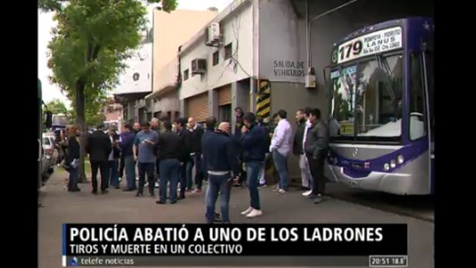 Tiros y muerte en un colectivo