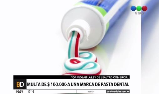 Confirman una multa de 100 mil pesos a una marca de pasta dental