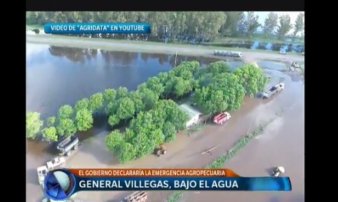 General Villegas, bajo el agua