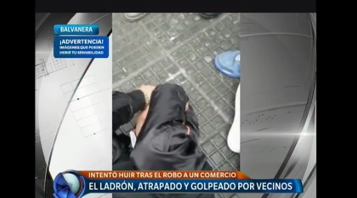 Vecinos atraparon y golpearon a un ladrón en Balvanera