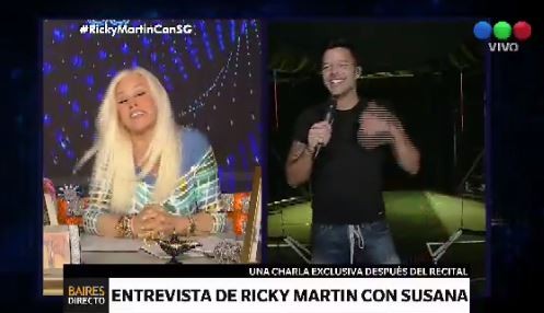 Ricky Martin habló con Susana Giménez en pleno show