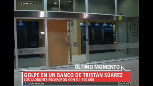 Golpe comando en un banco de Tristán Suárez