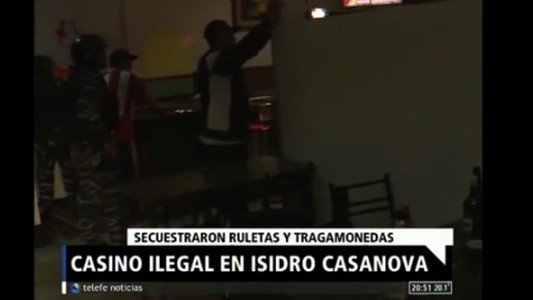 Casino ilegal en Isidro Casanova