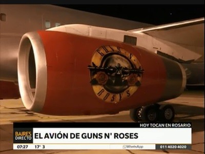 El avión de Guns N' Roses