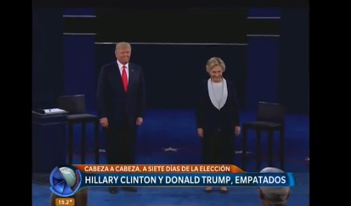 Hillary Clinton y Donald Trump, empatados