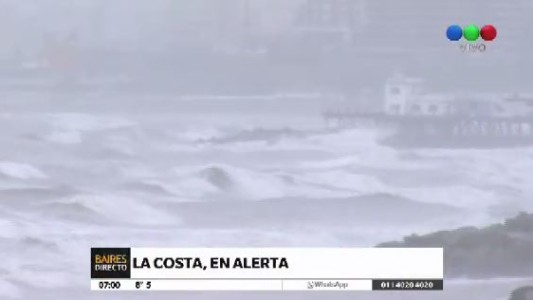 Alerta en la costa bonaerense por ráfagas de 90 km/h