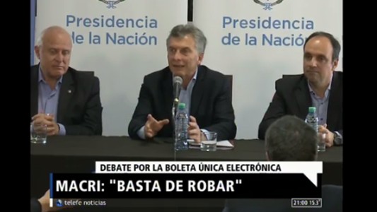 Macri: "Basta de robar"