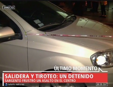 Salidera y tiroteo en pleno centro