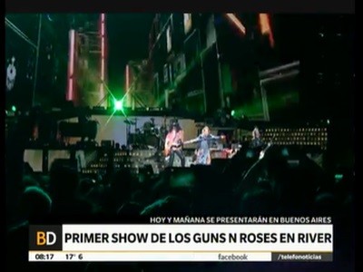 El barrio River convulsionado pro el show de Guns n' Roses
