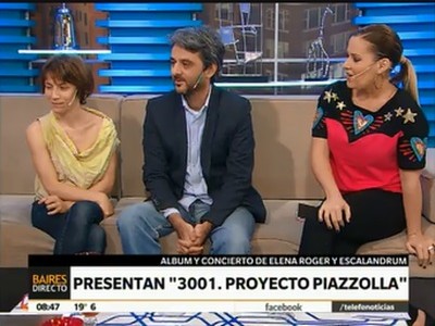 Elena Roger y "Pipi" Piazzolla en Baires Directo