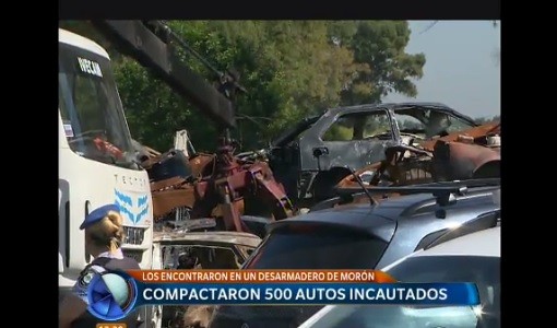 Compactaron 500 autos incautados