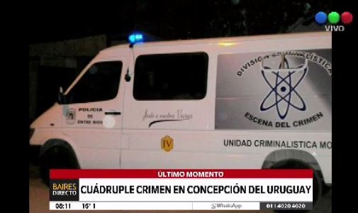 Cuádruple crimen en Concepción del Uruguay: "femicidio transversal"
