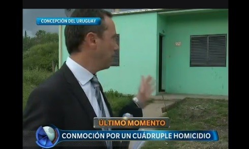 El lugar del cuádruple asesinato en Concepción del Uruguay