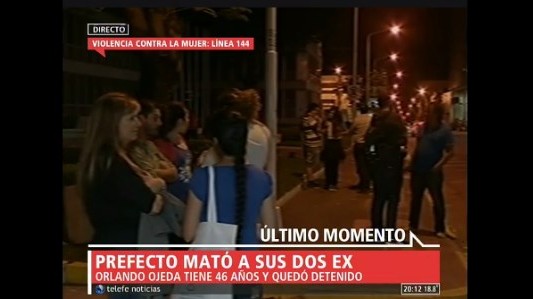 Prefecto mató a sus dos ex: quedó detenido