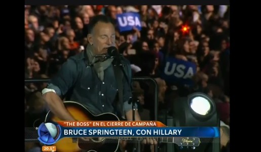 Bruce Springsteen, con Hillary Clinton