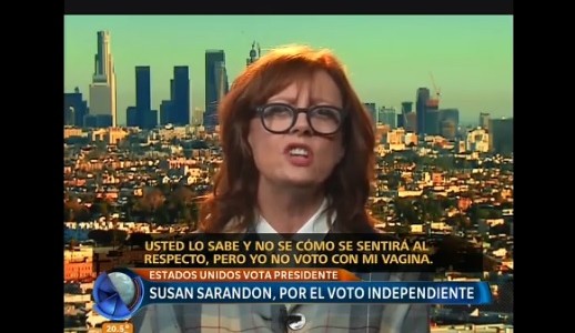 Susan Sarandon, por el voto independiente en Estados Unidos