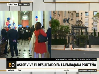 La espera de los resultados en la embajada norteamericana