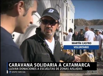Telefe Noticias, testigo de una caravana solidaria a Catamarca