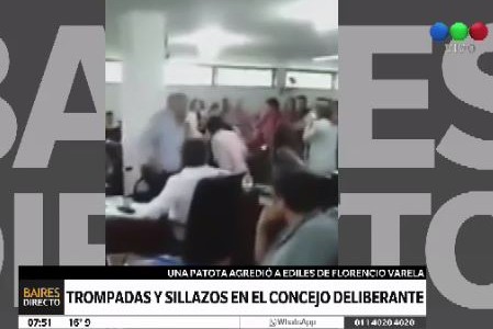 Batalla campal y revoleo de sillas en el Concejo Deliberante de Florencio Varela