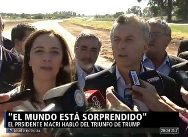 Macri, sobre Trump: "El mundo está sorprendido"