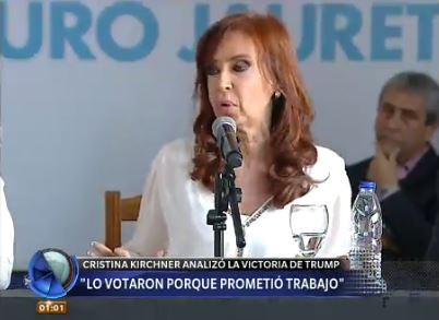 Cristina: "En Estados Unidos buscan romper con el establishment económico"