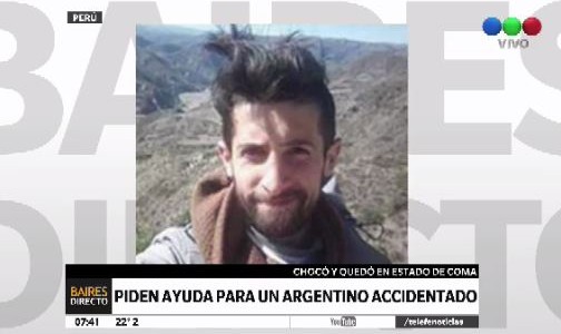 Piden trasladar a un argentino accidentado en Perú