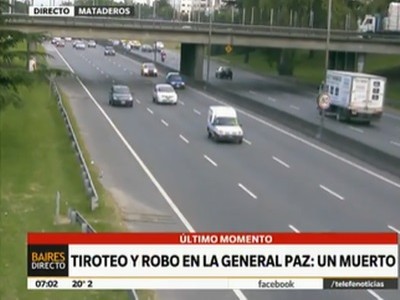 Tiroteo y robo en la general Paz