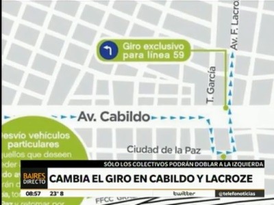 Tránsito: cambio en el giro de Lacorze y Cabildo
