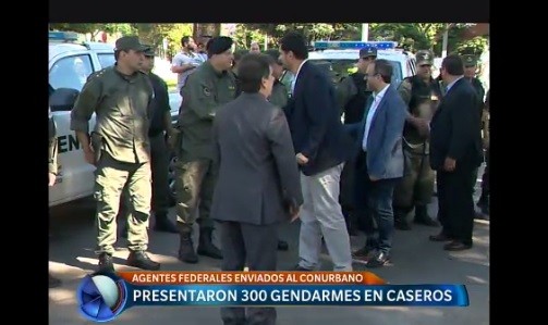 Presentaron 300 gendarmes en Caseros