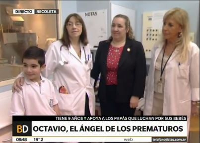 Octavio, el ángel de los bebés prematuros